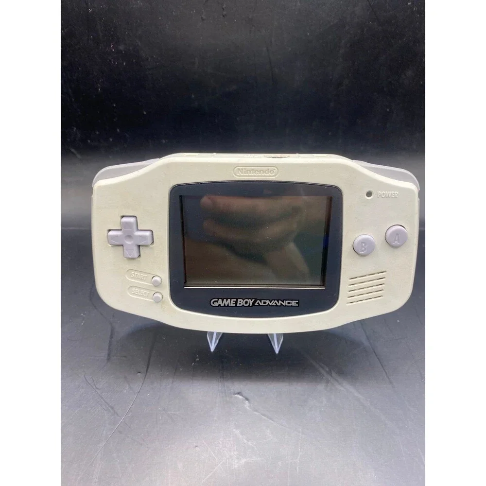 Game Boy Nintendo Game Boy Advance AGB-001 Arctic White TESTED w/Battery Cover